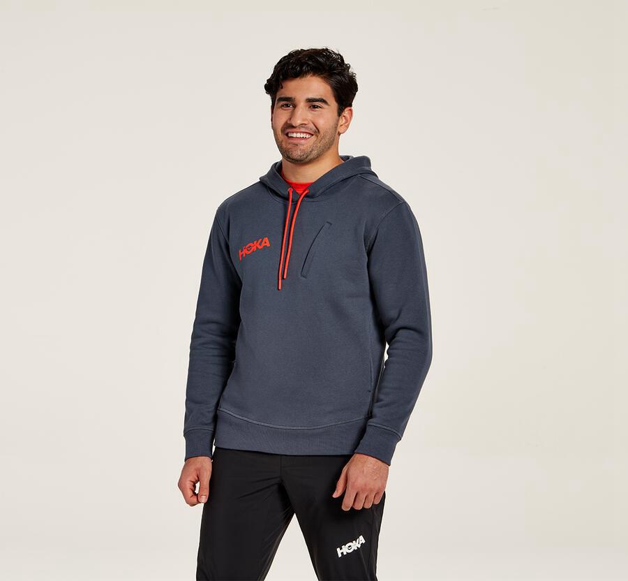 Hoka One One Performance - Men Hoodie - Blue,Australia LVW-952703